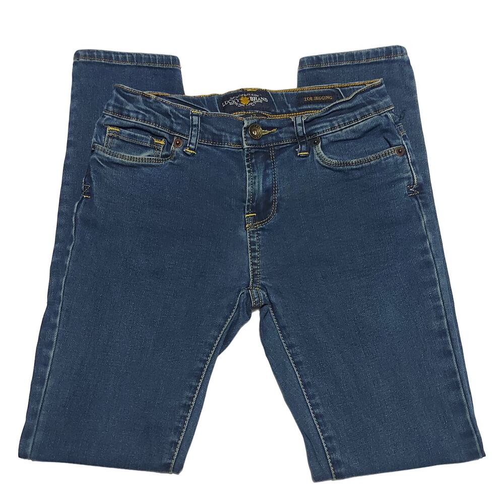 Lucky Brand Zoe girls' 5-pocket medium wash skinny stretch jegging jeans